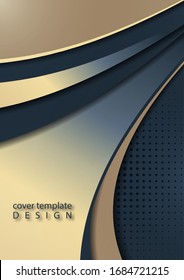 Abstract colorful background of shiny smooth wavy lines and curved shapes. Template for a business project. Vector illustration for your design.