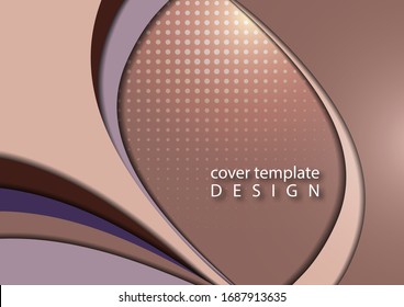 Abstract colorful background of shiny smooth wavy lines and curved shapes. Template for a business project. Vector illustration for your design.