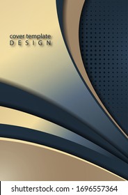 Abstract colorful background of shiny smooth wavy lines and curved shapes. Template for a business project. Vector illustration for your design.