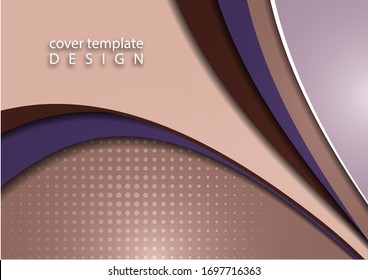 Abstract colorful background of shiny smooth wavy lines and curved shapes. Template for a business project. Vector illustration for your design.