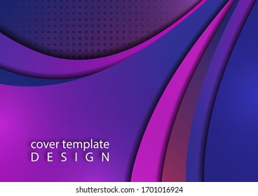 Fondo colorido abstracto de líneas onduladas brillantes y curvas. Plantilla para un proyecto empresarial. Ilustración vectorial para su diseño.