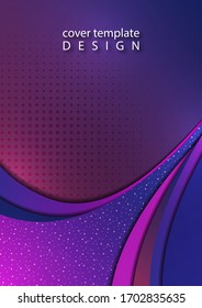 Abstract colorful background of shiny smooth wavy lines and curved shapes. Template for a business project. Vector illustration for your design.