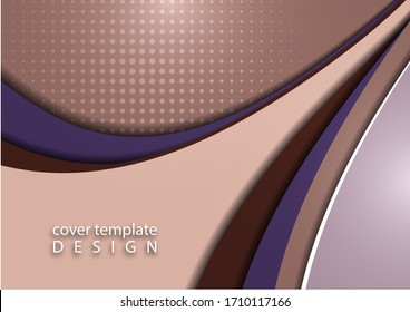 Abstract colorful background of shiny smooth wavy lines and curved shapes. Template for a business project. Vector illustration for your design.