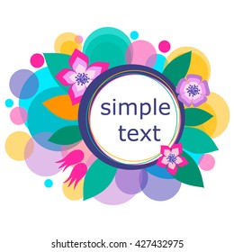 abstract colorful background with simple text