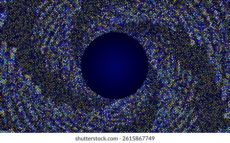 Abstract colorful background with  colorful small dots on a dark background.