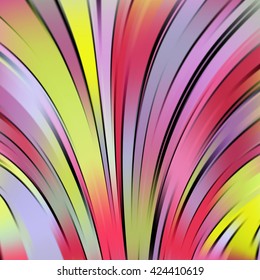 Abstract colorful background with smooth lines. Color waves, pattern, art, technology wallpaper, technology background.  Vector illustration