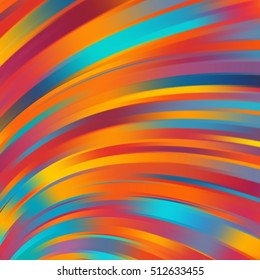 Abstract colorful background with smooth lines. Color waves, pattern, art, technology wallpaper, technology background.  Vector illustration. Blue, orange, red colors