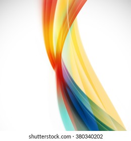 Abstract colorful background with smooth wave and curve, vector illustration