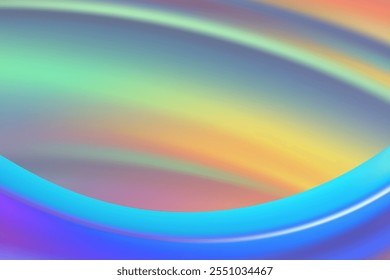 Fondo colorido abstracto con líneas onduladas suaves. Ilustración vectorial.
