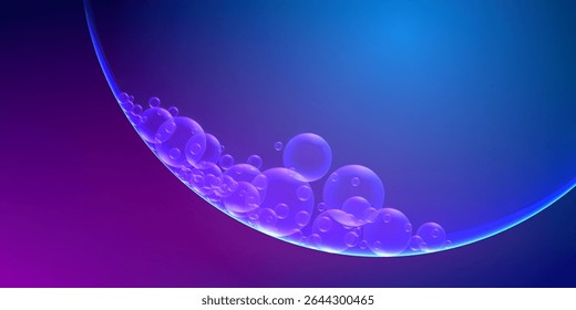 abstract colorful background with soap bubbles.