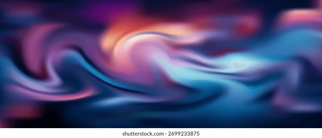 Abstractas fondo colorido con suaves Gradientes azules, rosados y naranjas que se mezclan en suaves ondas fluidas. Textura moderna elegante ideal para el arte digital,