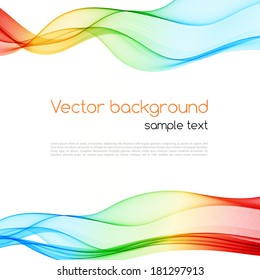 Abstract colorful background. Spectrum wave. Vector illustration