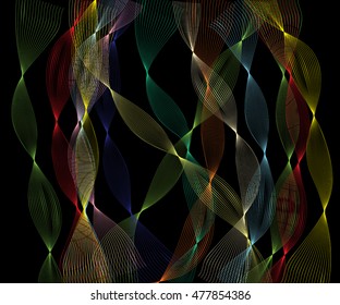 Abstract colorful background. Spectrum wave. smoke line color