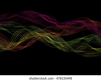 Abstract colorful background. Spectrum wave. smoke line color