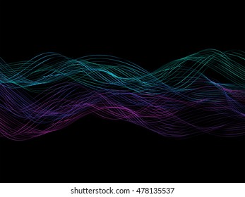 Abstract colorful background. Spectrum wave. smoke line color