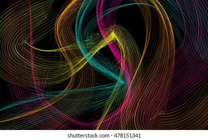 Abstract colorful background. Spectrum wave. smoke line color