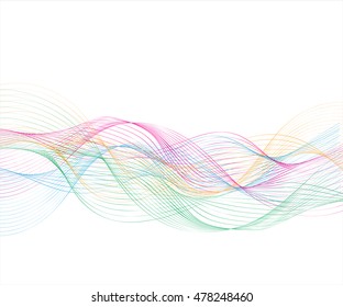 Abstract colorful background. Spectrum wave. smoke line color