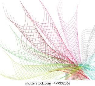 Abstract colorful background. Spectrum wave. smoke line color