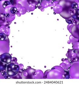 Abstract colorful background with sphere. green balls. Photo frame.
