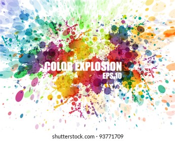 Abstract colorful background. Splash watercolor background illustration