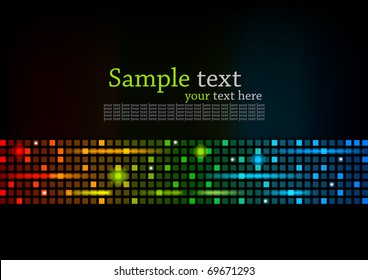Abstract colorful background with square