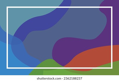 abstract colorful background, square border inside background.