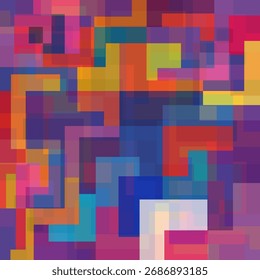 Abstractas fondo colorido con mosaico cuadrado. Fondo de textura de estilo geométrico. Ilustración vectorial