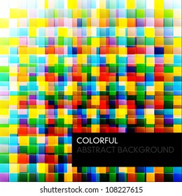 Abstract colorful background from square parts with space for text. Vector illustration, EPS10