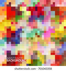 Abstract colorful background of squares. Geometric pattern. Vector illustration. Eps 10