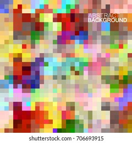 Abstract colorful background of squares. Geometric texture. Halftone effect. Vector illustration. Eps 10