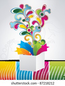 abstract colorful background with star vector illustration