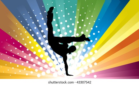 abstract colorful background for street dance