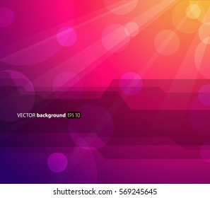 Abstract colorful background with sun and place for your text.