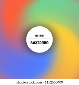 Abstract colorful background with swirl effect and circle in center. Vector illustration.

