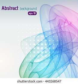 Abstract colorful  background with swirl waves. Eps 10 vector illustration