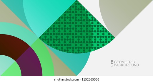 Abstract colorful background template with blended geometric shapes