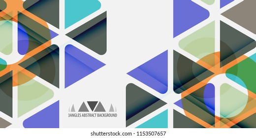 Abstract colorful background template with blended triangle shapes