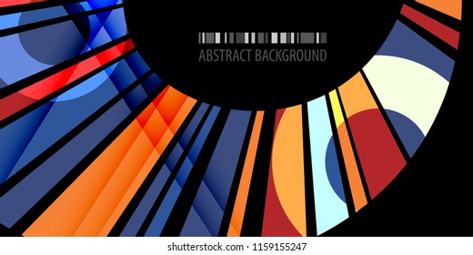 Abstract colorful background template with blended multiple bar shapes