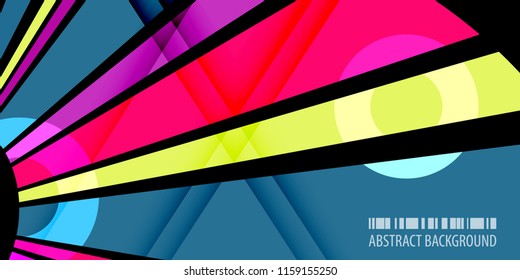 Abstract colorful background template with blended multiple bar shapes