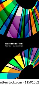 Abstract colorful background template with blended multiple bar shapes