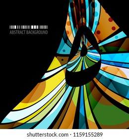 Abstract colorful background template with blended multiple bar shapes