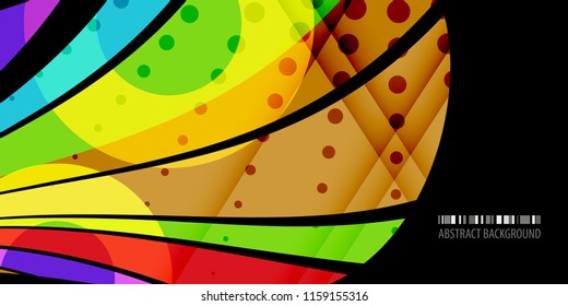 Abstract colorful background template with blended multiple bar shapes