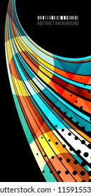 Abstract colorful background template with blended multiple bar shapes