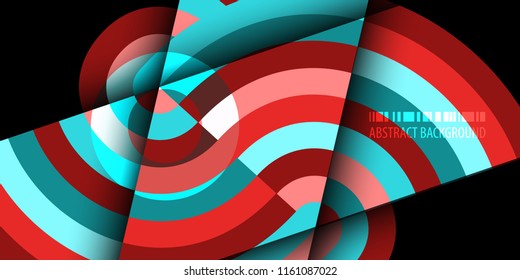 Abstract colorful background template with blended strips