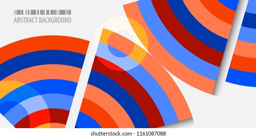 Abstract colorful background template with blended strips