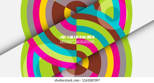 Abstract colorful background template with blended strips