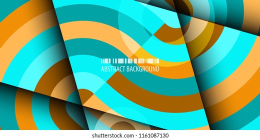 Abstract colorful background template with blended strips