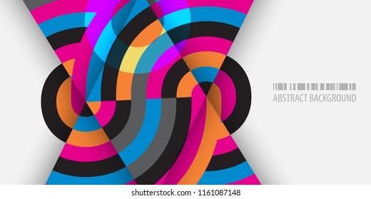 Abstract colorful background template with blended strips