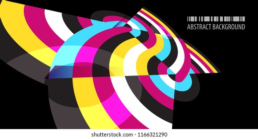 Abstract colorful background template with blended strips