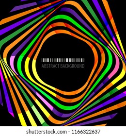 Abstract colorful background template with blended multiple ribbons